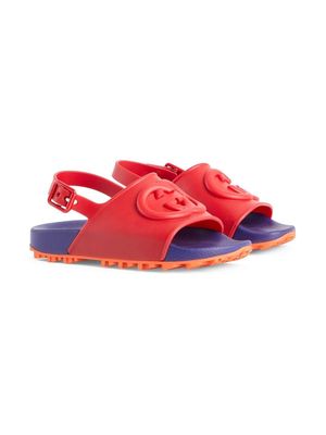 Gucci Kids Interlocking G sandals - Red