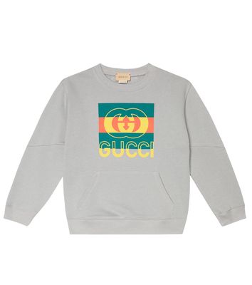 Gucci Kids Logo cotton-jersey sweatshirt