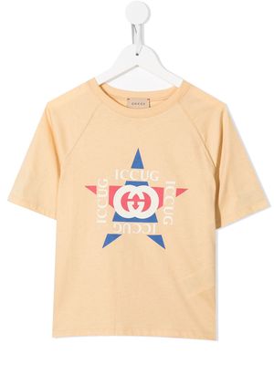 Gucci Kids logo-print cotton T-shirt - Neutrals