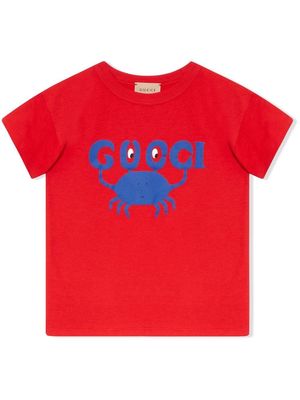 Gucci Kids logo-print cotton T-shirt - Red