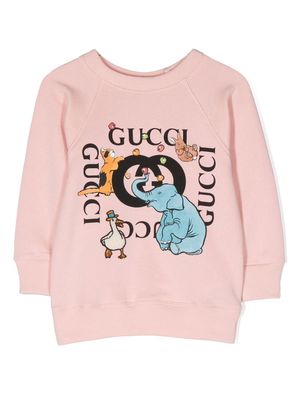 Gucci Kids logo-print long-sleeved sweatshirt - Pink
