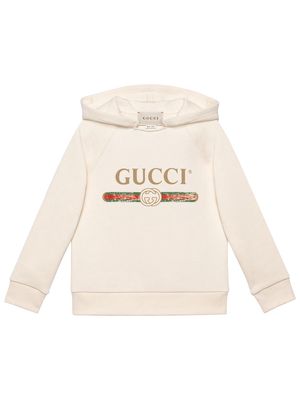 Gucci Kids logo print sweatshirt - Neutrals
