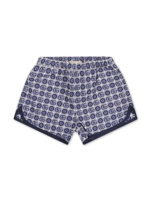 Gucci Kids logo-print swim shorts - Blue