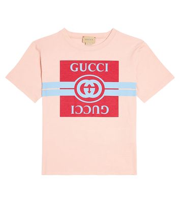 Gucci Kids Logo printed cotton jersey T-shirt