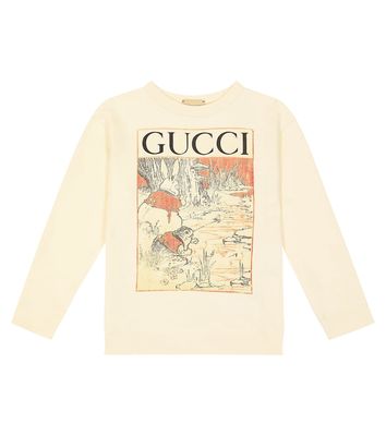 Gucci Kids Logo printed cotton sweatshirt