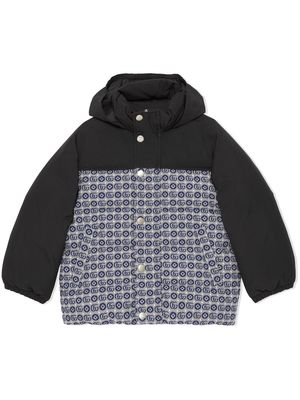 Gucci Kids monogram-pattern padded jacket - Blue