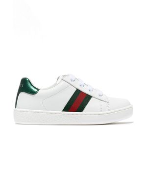 Gucci Kids New Ace lace-up sneakers - White