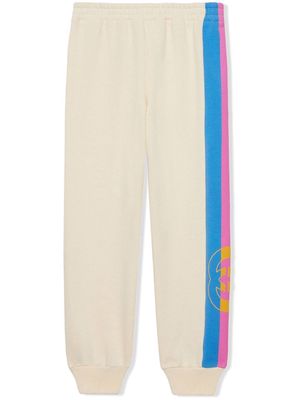 Gucci Kids side-stripe cotton joggers - White