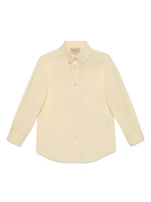 Gucci Kids Square G-print cotton shirt - Yellow