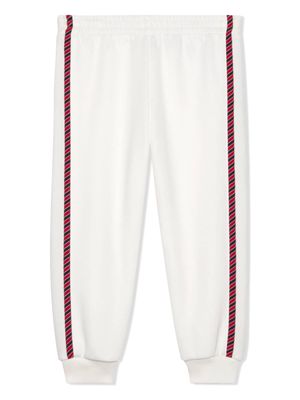 Gucci Kids stripe-detail track pants - White