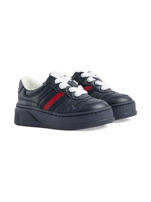 Gucci Kids Web detail chunky sneakers - Blue