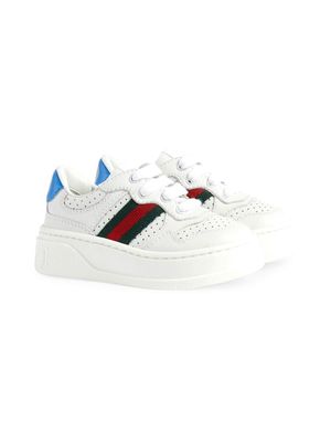 Gucci Kids Web detail chunky sneakers - White