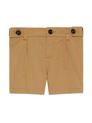 Gucci Kids Web-detail cotton shorts - Brown