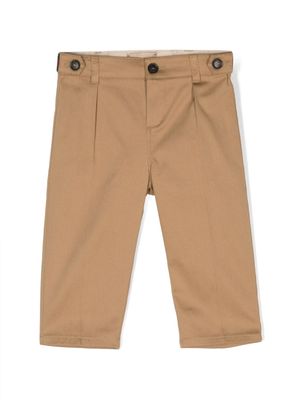 Gucci Kids Web-stripe cotton-blend trousers - Brown