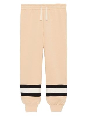 Gucci Kids Web-stripe cotton track pants - Neutrals
