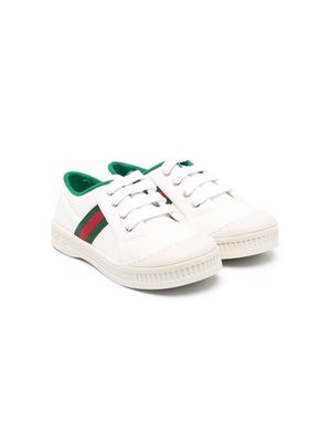 Gucci Kids Web-stripe low-top sneakers - White