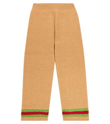 Gucci Kids Web Stripe wool pants