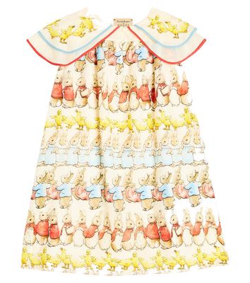 Gucci Kids x Peter Rabbit cotton and silk dress