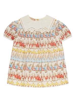 Gucci Kids x Peter Rabbit™ cotton dress - Neutrals