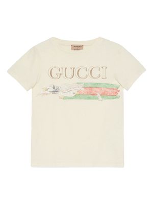 Gucci Kids x Peter Rabbit cotton T-shirt - Neutrals