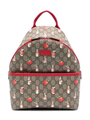 Gucci Kids x Peter Rabbit™ GG Supreme-canvas backpack - Neutrals