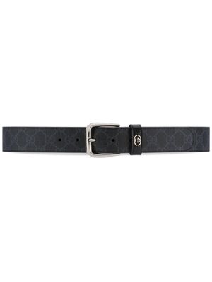 Gucci leather adjustable belt - Black