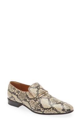 Gucci Lier Python Print Loafer in Beige