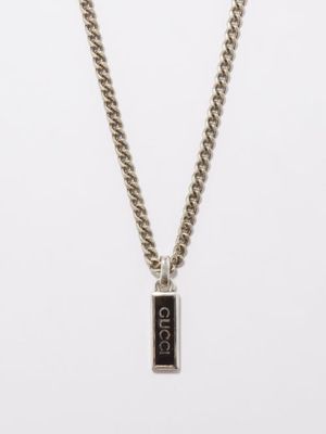 Gucci - Logo-enamel Sterling-silver Necklace - Mens - Silver