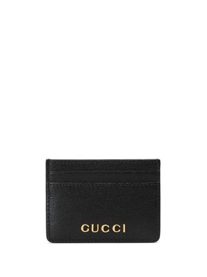 Gucci logo-lettering card holder - Black