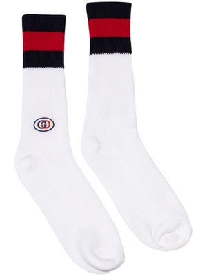 Gucci logo-patch ankle socks - White