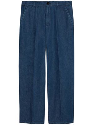 Gucci logo-patch straight-leg jeans - 4759 Blue
