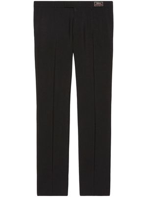 Gucci logo-patch tailored trousers - Black