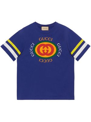 Gucci logo-print cotton T-shirt - Blue