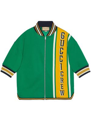 Gucci logo-print Crew bomber jacket - Green