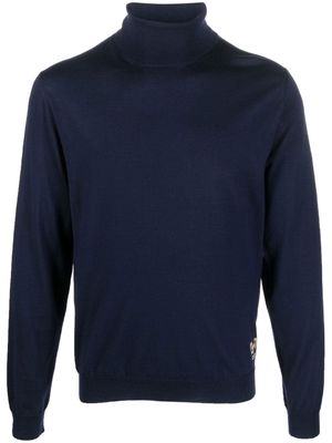 Gucci logo-print knitted jumper - Blue