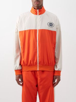 Gucci - Logo-print Shell Track Jacket - Mens - Orange Multi