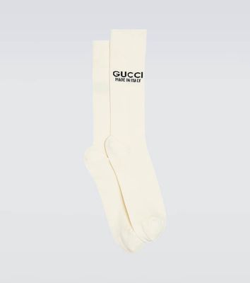 Gucci Logo printed cotton socks