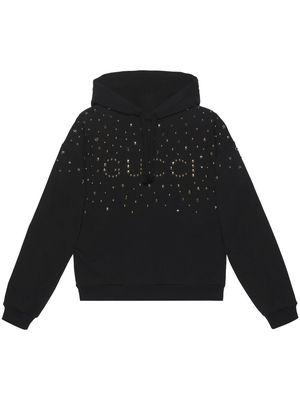 Gucci logo-stud hoodie - Black