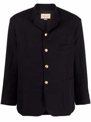 Gucci long-sleeve button-fastening jacket - Black