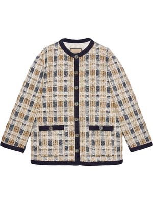 Gucci lurex tweed jacket - Neutrals