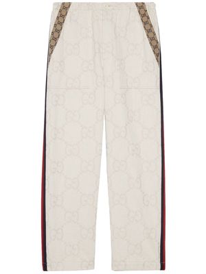 Gucci Maxi GG denim trousers - White