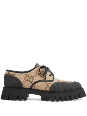 Gucci maxi GG lace-up Derby shoes - Neutrals