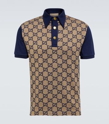 Gucci Maxi GG silk and cotton polo shirt