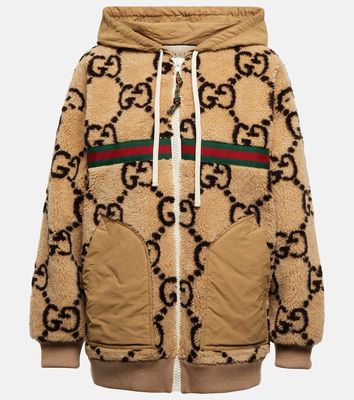 Gucci Maxi GG wool-blend zip-up hoodie