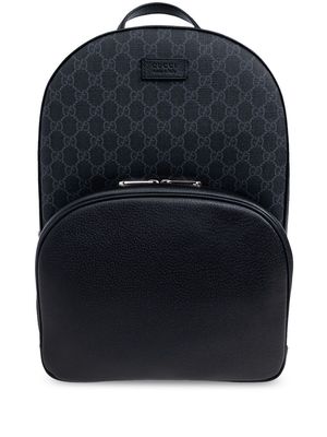 Gucci medium GG logo-patch backpack - Black