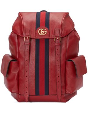 Gucci medium Ophidia leather backpack - Red