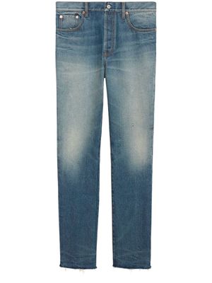 Gucci mid-rise straight-leg washed jeans - Blue