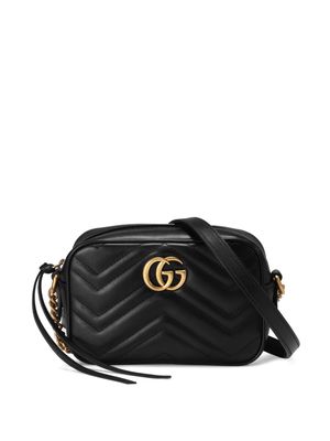 Gucci mini Double G Marmont leather bag - Black