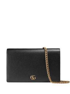 Gucci mini Double G Marmont leather crossbody bag - Black