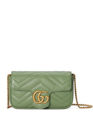 Gucci mini Marmont-quilting shoulder bag - Green